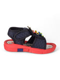 Musical Sandals With Velcro Closing - Navy Blue