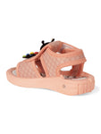 Musical Sandals With Velcro Closing - Peach