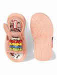Musical Sandals With Velcro Closing - Peach
