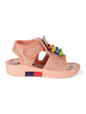 Musical Sandals With Velcro Closing - Peach