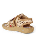 Musical Sandals With Velcro Closing - Brown
