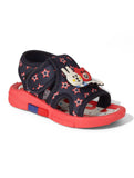 Musical Sandals With Velcro Closing - Navy Blue