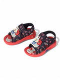 Musical Sandals With Velcro Closing - Navy Blue