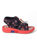Musical Sandals With Velcro Closing - Navy Blue