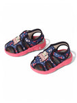 Musical Chu Chu Sandals With Velcro Closing - Navy Blue