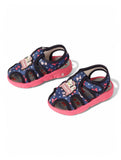 Musical Chu Chu Sandals With Velcro Closing - Navy Blue