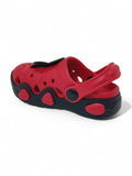 Penguin Applique Anti-Slip Clogs - Red