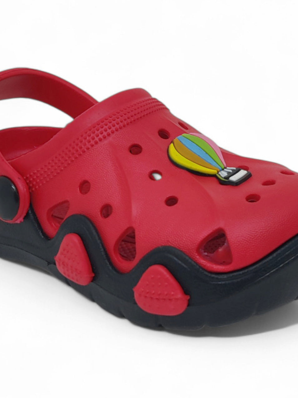 Hot Air Balloon Applique Anti-Slip Clogs - Red