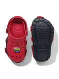 Smily Applique Anti-Slip Clogs - Red