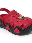 Smily Applique Anti-Slip Clogs - Red