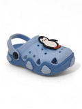 Penguin Applique Anti-Slip Clogs - Blue
