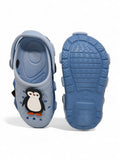 Penguin Applique Anti-Slip Clogs - Blue