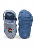 Smily Applique Anti-Slip Clogs - Blue