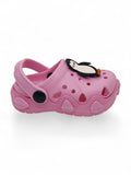 Penguin Applique Anti-Slip Clogs - Pink
