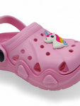 Unicorn Applique Anti-Slip Clogs - Pink