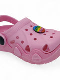 Smily Applique Anti-Slip Clogs - Pink