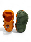Mushroom Applique Anti-Slip Clogs - Orange