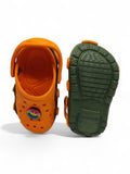Smily Applique Anti-Slip Clogs - Orange