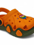 Smily Applique Anti-Slip Clogs - Orange