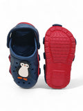 Penguin Applique Anti-Slip Clogs - Navy Blue