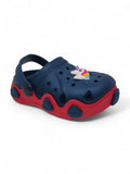 Unicorn Applique Anti-Slip Clogs - Navy Blue