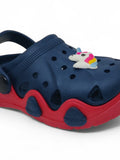 Unicorn Applique Anti-Slip Clogs - Navy Blue