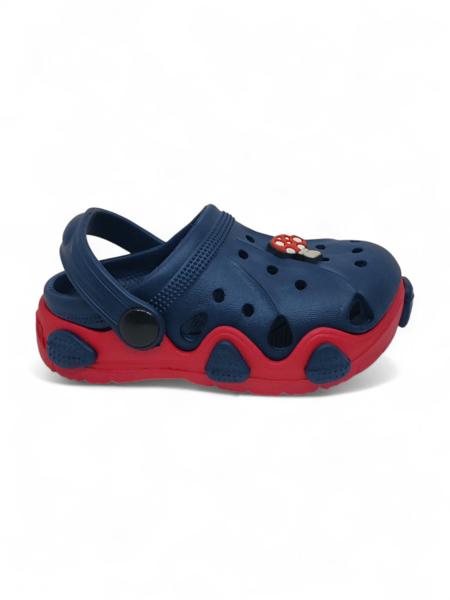 Mushroom Applique Anti-Slip Clogs - Navy Blue