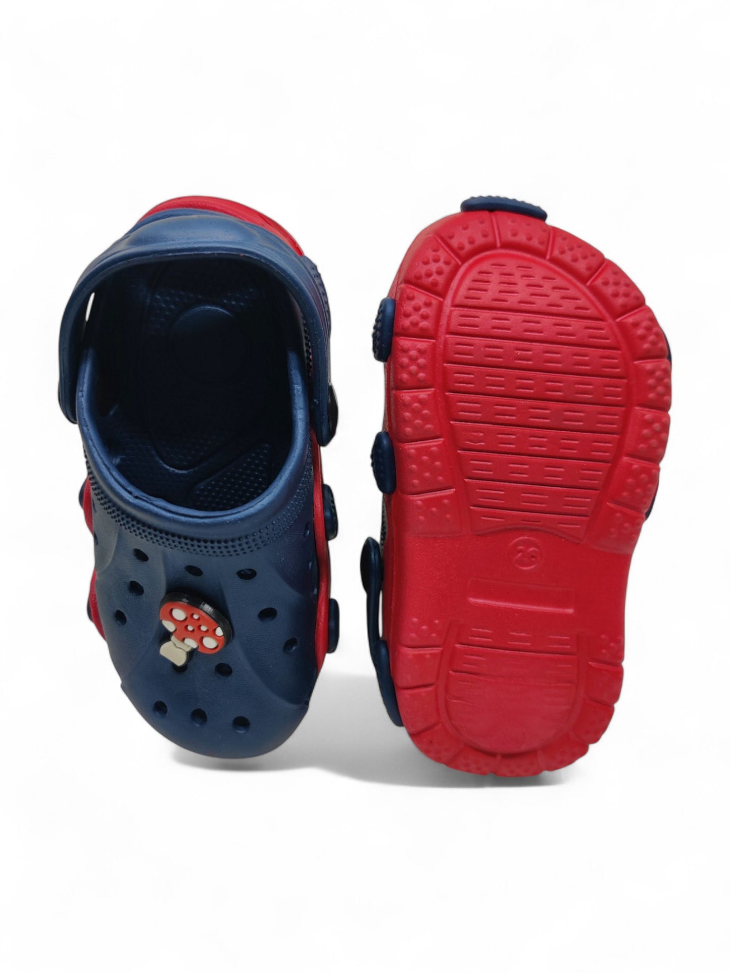 Mushroom Applique Anti-Slip Clogs - Navy Blue