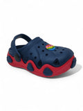 Smily Applique Anti-Slip Clogs - Navy Blue