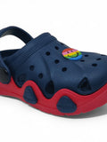 Smily Applique Anti-Slip Clogs - Navy Blue