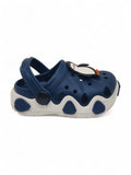 Penguin Applique Anti-Slip Clogs - Navy Blue