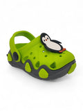 Penguin Applique Anti-Slip Clogs - Green