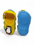 Penguin Applique Anti-Slip Clogs - Yellow