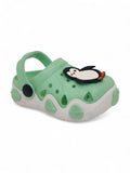 Penguin Applique Anti-Slip Clogs - Green
