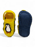 Penguin Applique Anti-Slip Clogs - Yellow