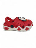 Penguin Applique Anti-Slip Clogs - Red