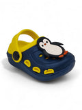 Penquin Applique Anti-Slip Clogs - Navy Blue