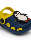 Penquin Applique Anti-Slip Clogs - Navy Blue