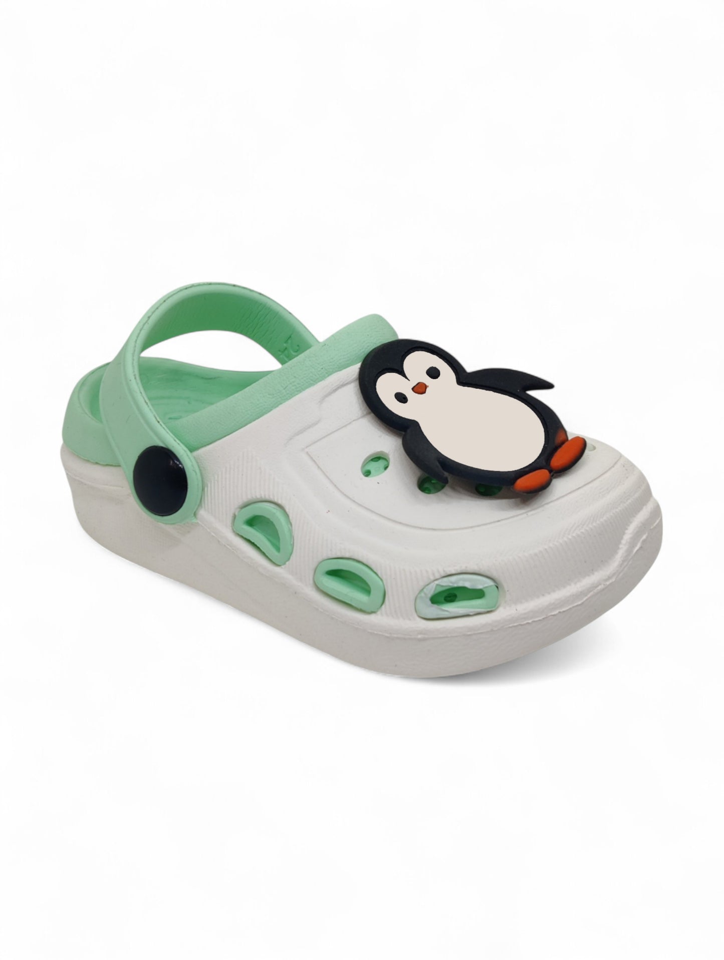 Penquin Applique Anti-Slip Clogs - Cream
