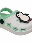 Penquin Applique Anti-Slip Clogs - Cream