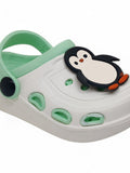 Penquin Applique Anti-Slip Clogs - Cream
