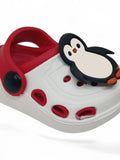 Penquin Applique Anti-Slip Clogs - Cream
