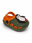 Penquin Applique Anti-Slip Clogs - Green