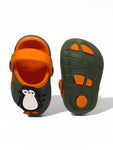 Penquin Applique Anti-Slip Clogs - Green