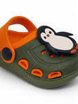 Penquin Applique Anti-Slip Clogs - Green