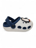 Penquin Applique Anti-Slip Clogs - Cream