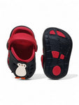 Penquin Applique Anti-Slip Clogs - Black