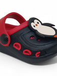 Penquin Applique Anti-Slip Clogs - Black