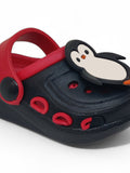 Penquin Applique Anti-Slip Clogs - Black