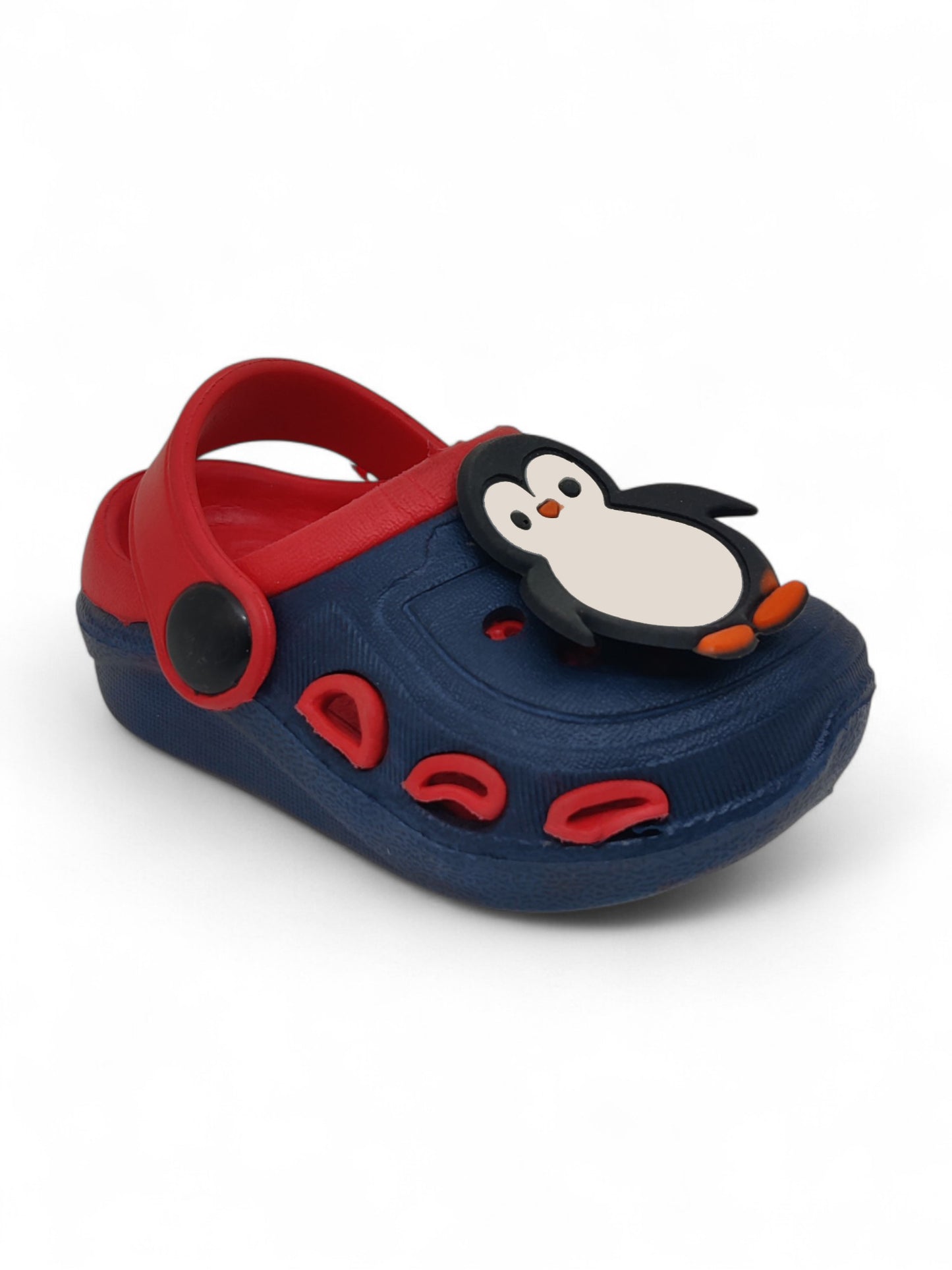 Penquin Applique Anti-Slip Clogs - Navy Blue